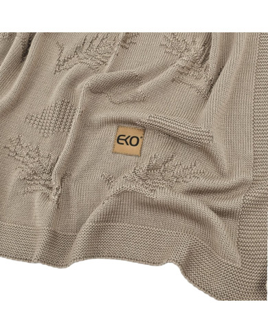 Бамбуковое вязаное одеяло Spikes BROWN