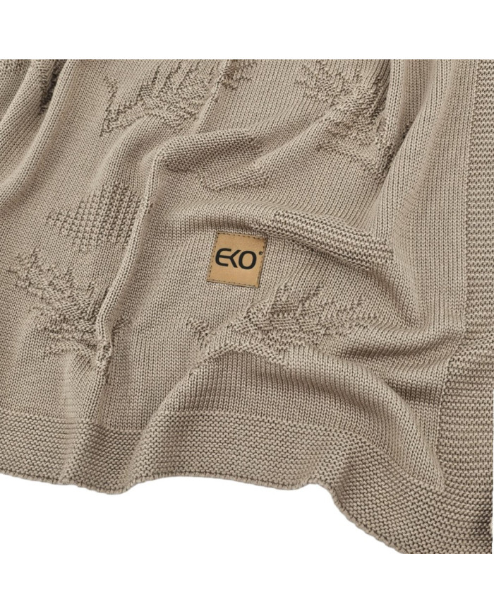 Бамбуковое вязаное одеяло Spikes BROWN