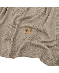 Kłosy pletena dekica od bambusa BROWN