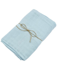 Lightweight Muslin Swaddle – Breathable & Soft for Sensitive Skin 120 x 120 cm 1pcs. LIGHT BLUE