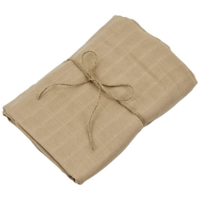 Lekki Otulacz Muślinowy – Przewiewny i Miękki dla Wrażliwej Skóry Dziecka 120 x 120 cm 1szt. KARMEL