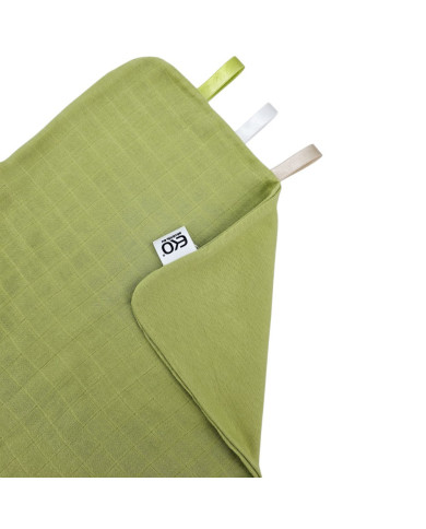 Bavoir d'épaule doux pour bébé – Coton absorbant et mousseline délicate GREEN