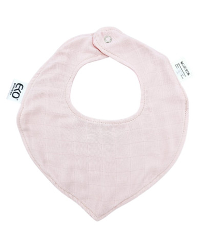 Pull-up bib Cotton+Muslin PINK