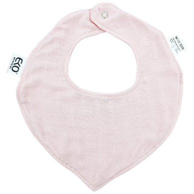 Śliniak na napy Bawełna+Muślin RÓŻ