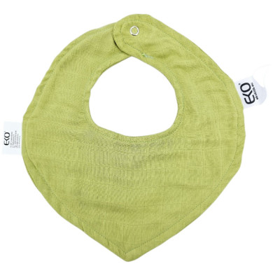 Śliniak na napy Bawełna+Muślin ZIELONY