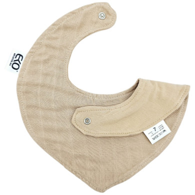 Śliniak na napy Bawełna+Muślin KARMEL