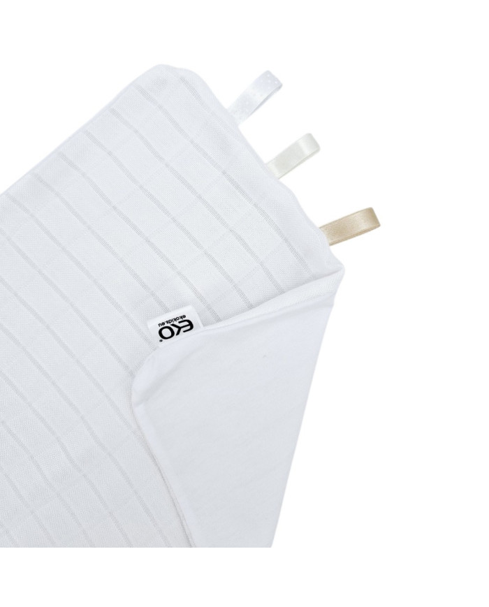 Bavoir d'épaule doux pour bébé – Coton absorbant et mousseline délicate WHITE