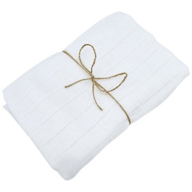 Lekki Otulacz Muślinowy – Przewiewny i Miękki dla Wrażliwej Skóry Dziecka 120 x 120 cm 1szt. BIAŁY