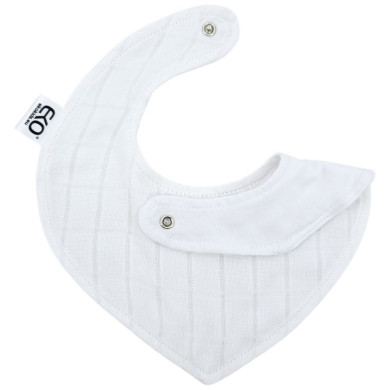 Śliniak na napy Bawełna+Muślin BIAŁY