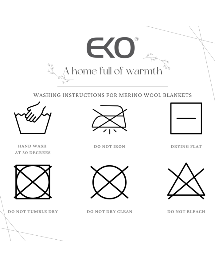 Merino Wool Knitted Blanket 80x100 cm - ECRU