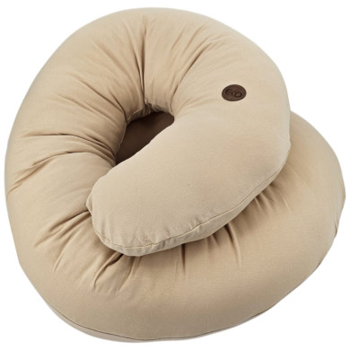 Poduszka do Karmienia XL z Jersey – Typ J, Ergonomiczne Wsparcie Ciała  KARMEL