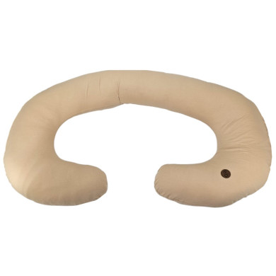 Poduszka do Karmienia XL z Jersey – Typ J, Ergonomiczne Wsparcie Ciała  KARMEL