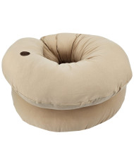 XL Stillkissen aus Jersey – J-Form, Ergonomische Körperstütze CARAMEL