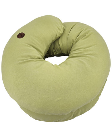 Coussin d'allaitement XL en jersey – Forme en J, Soutien corporel ergonomique GREEN