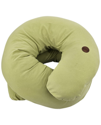 XL Подушка для кормления из джерси – J-образная, Эргономичная поддержка GREEN