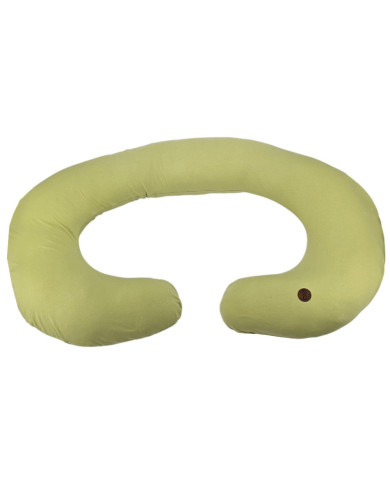 XL Kojicí polštář z jersey – Tvar J, Ergonomická opora těła GREEN