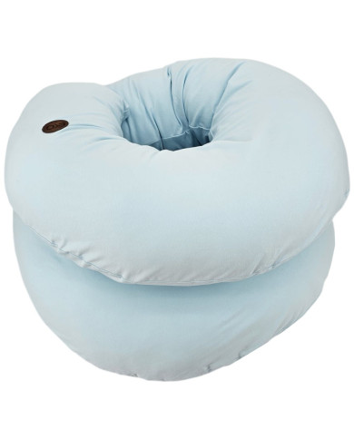 XL Stillkissen aus Jersey – J-Form, Ergonomische Körperstütze BLUE