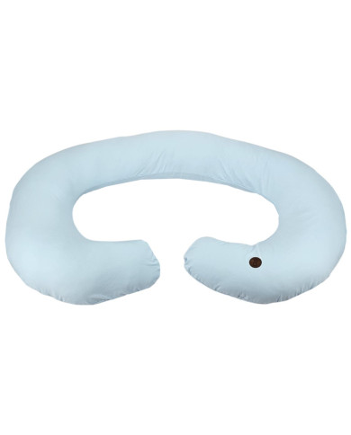 Poduszka do Karmienia XL z Jersey – Typ J, Ergonomiczne Wsparcie Ciała BŁĘKIT