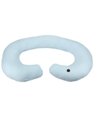 XL Jersey barošanas spilvens – J-forma, Ergonomisks ķermeņa atbalsts BLUE