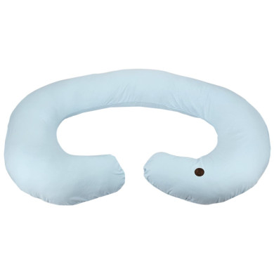 Poduszka do Karmienia XL z Jersey – Typ J, Ergonomiczne Wsparcie Ciała BŁĘKIT