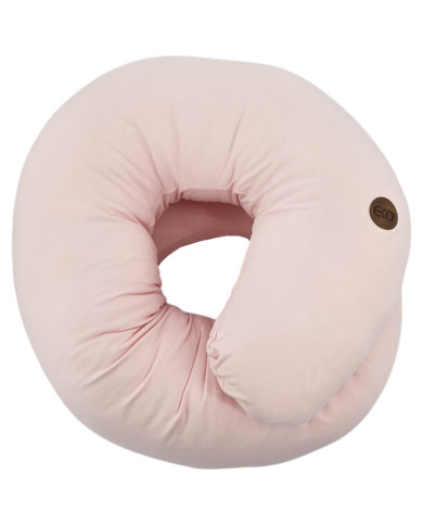 Coussin d'allaitement XL en jersey – Forme en J, Soutien corporel ergonomique PINK