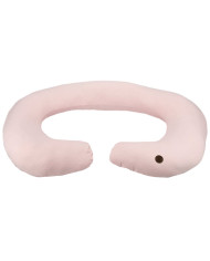 XL Stillkissen aus Jersey – J-Form, Ergonomische Körperstütze PINK