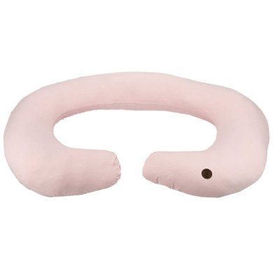 Poduszka do Karmienia XL z Jersey – Typ J, Ergonomiczne Wsparcie Ciała RÓŻ