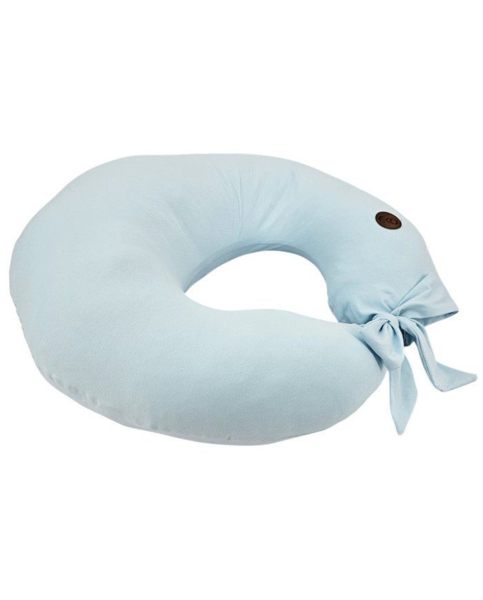 Подушка-рогалик для кормления из джерси – Мягкая и Эластичная LIGHT BLUE