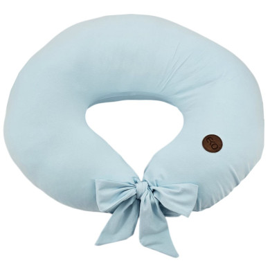 Poduszka Rogal do Karmienia z Jersey – Miękka i Elastyczna dla Mamy i Dziecka BŁĘKIT