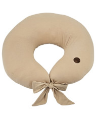 Coussin d'allaitement en jersey – Doux et Élastique pour Maman et Bébé CARAMEL