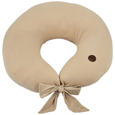 Poduszka Rogal do Karmienia z Jersey – Miękka i Elastyczna dla Mamy i Dziecka KARMEL