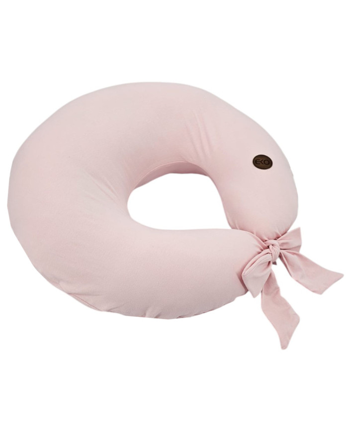 Подушка-рогалик для кормления из джерси – Мягкая и Эластичная PINK