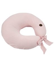Подушка-рогалик для кормления из джерси – Мягкая и Эластичная PINK