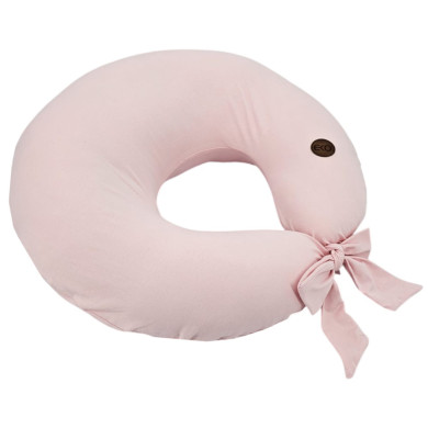 Poduszka Rogal do Karmienia z Jersey – Miękka i Elastyczna dla Mamy i Dziecka RÓŻ