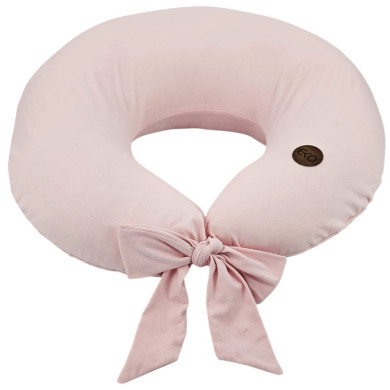 Poduszka Rogal do Karmienia z Jersey – Miękka i Elastyczna dla Mamy i Dziecka RÓŻ