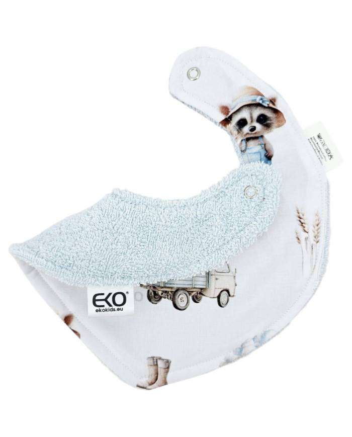 Pull-up bib Cotton FARMER/BLUE