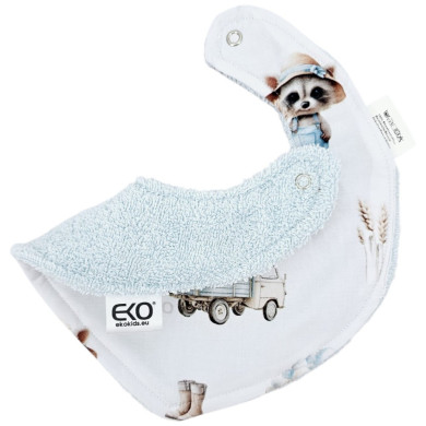 Śliniak na napy Bawełna ROLNIK/BŁĘKIT