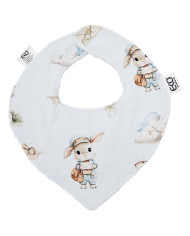 Pull-up bib Cotton POSTMAN/WHITE