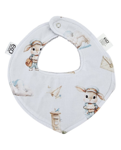 Bavoir à tirer Coton POSTMAN/GREY