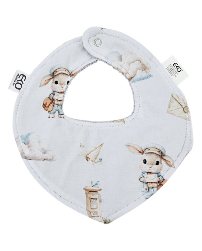 Bavoir à tirer Coton POSTMAN/GREY