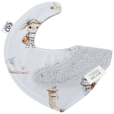 Śliniak na napy Bawełna LISTONOSZ/SZARY