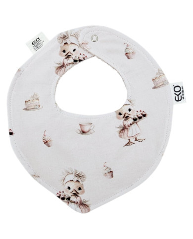 Pull-up bib Cotton COOK/ROSE PINK