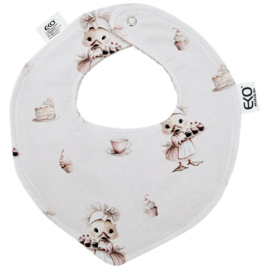 Śliniak na napy Bawełna KUCHARKA/PUDROWY RÓŻ