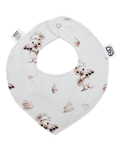 Pull-up bib Cotton COOK/WHITE