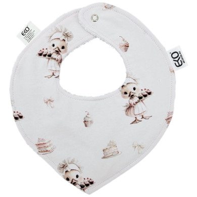 Śliniak na napy Bawełna KUCHARKA/BIAŁY