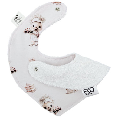 Śliniak na napy Bawełna KUCHARKA/BIAŁY