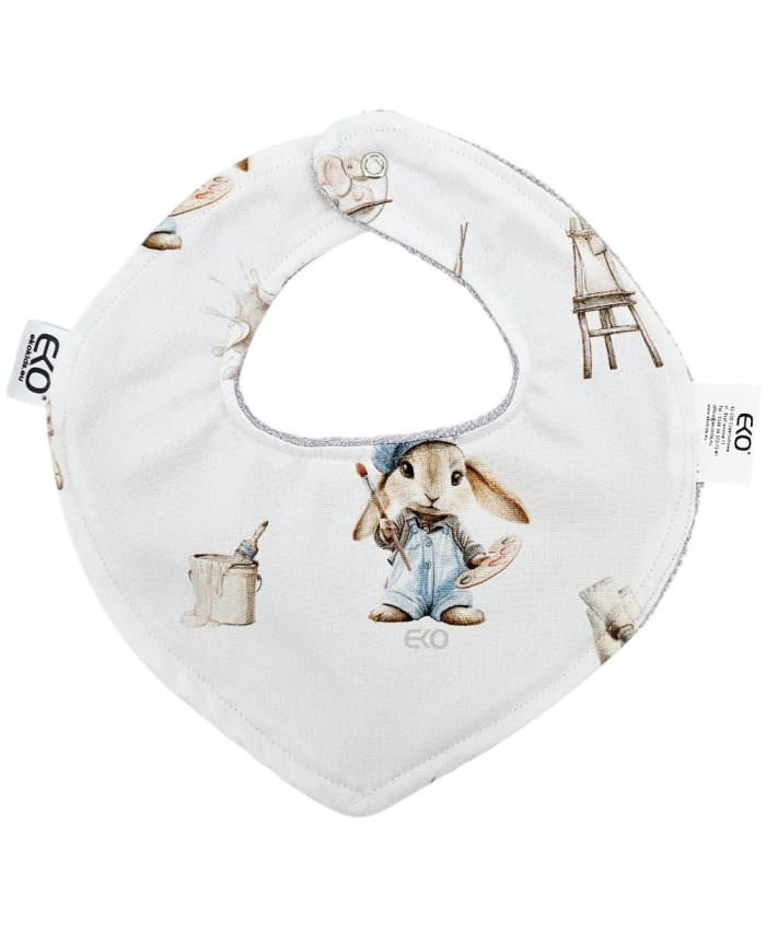 Pull-up bib BAMBOO PAINTER/GREY