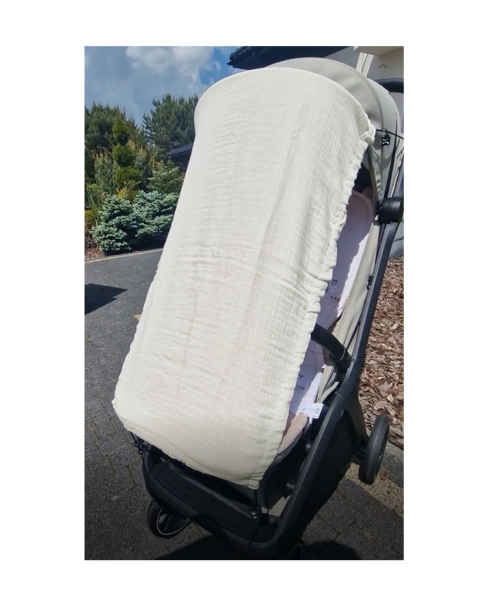 Muslin Kinderwagen-Sonnenschirm  LATTE