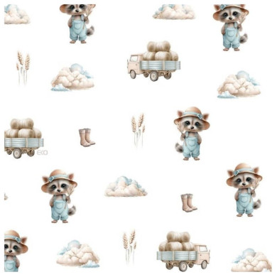 Prześcieradło z bawełny drukowanej z gumką 70 x 140 cm KUCHARKA