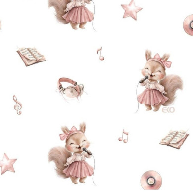 Prześcieradło z wiskozy bambusowej z gumką 40 × 80 cm PIOSENKARKA